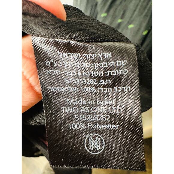 SABRINA MUSAYEV Black Red Floral Print Selina Front Twist Cut-Out Dress Size XL - Picture 12 of 15